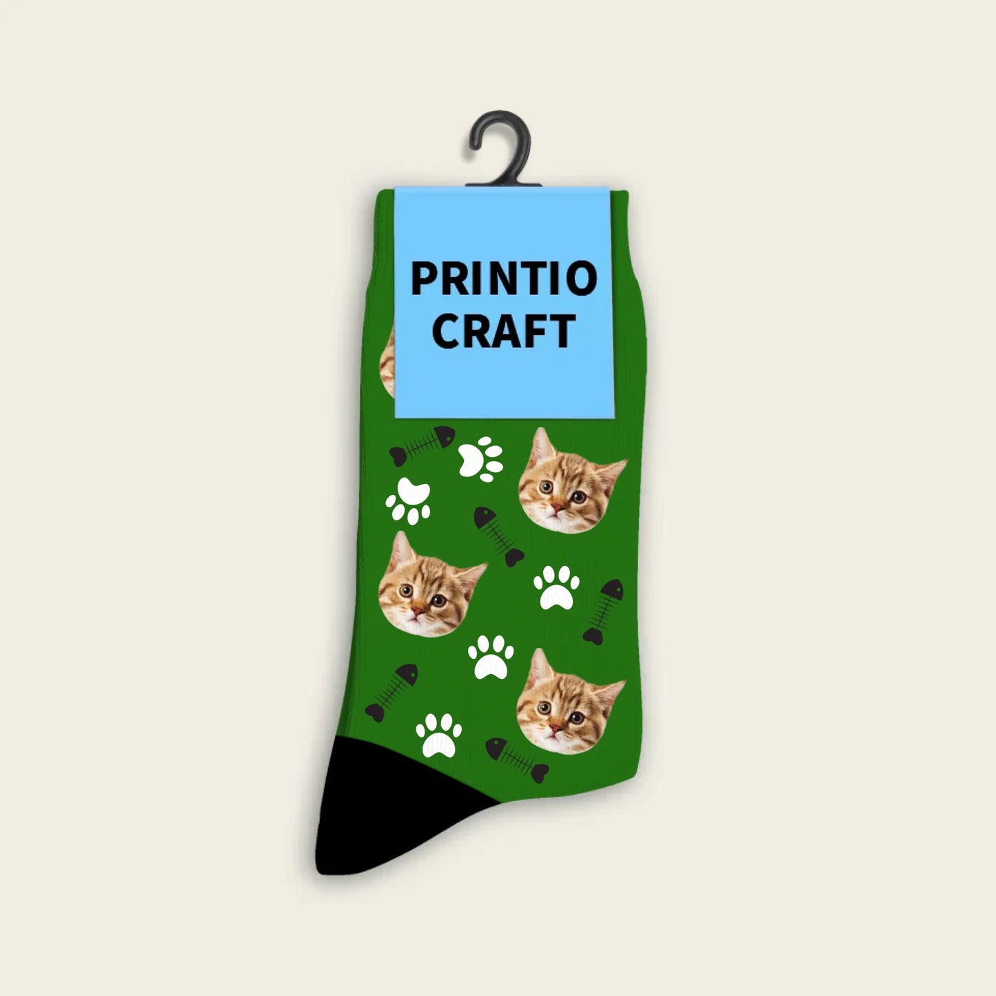 PrintioCraft | Custom Cat Socks With Photo
