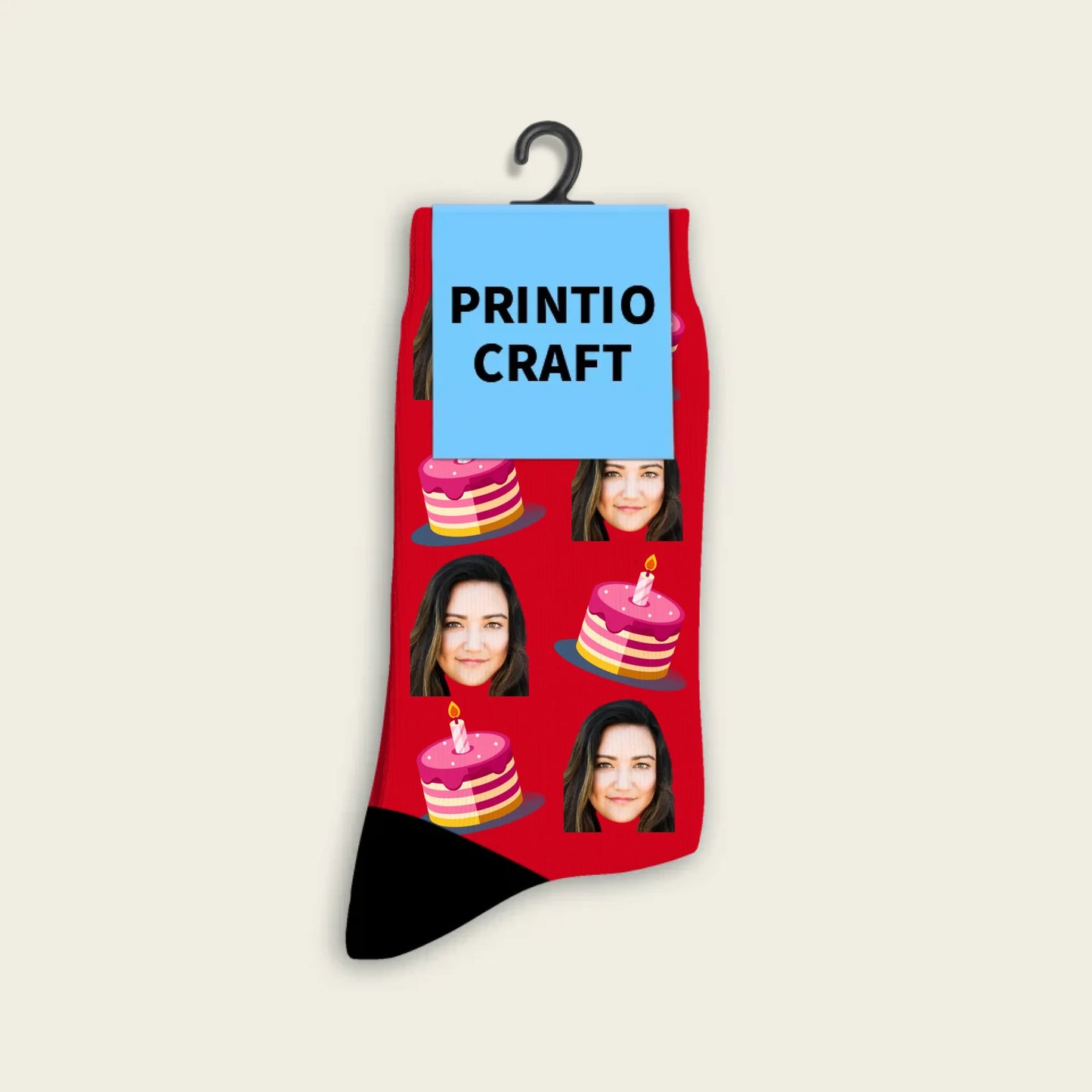 PrintioCraft | Custom Birthday Cake Socks With Photo